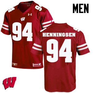 Men's Wisconsin Badgers NCAA #94 Matt Henningsen Red Authentic Under Armour Stitched College Football Jersey XO31Z27EQ